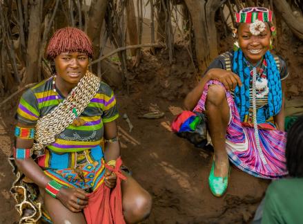 Turmi Ladies In Colorful Dress