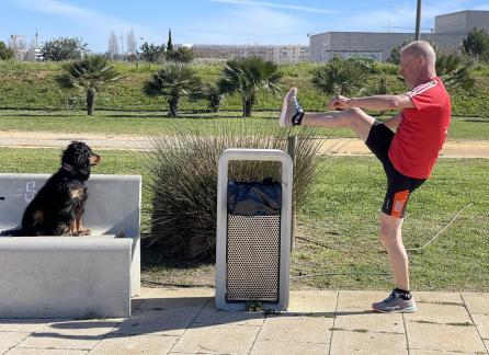 Jumper and dog