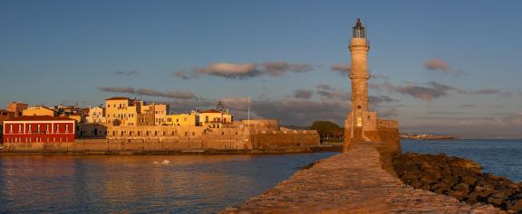 CHANIA PORT IN MORNING