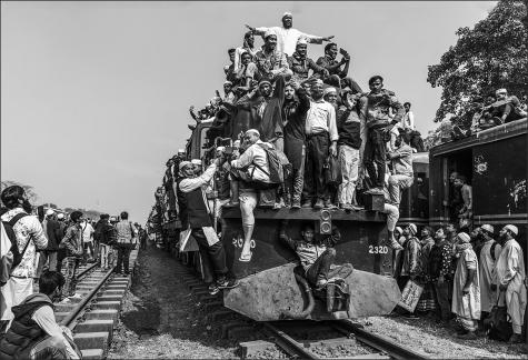 Overcrowded Train