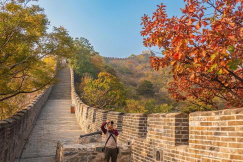 Great wall in autum