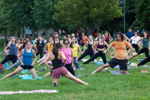 Yoga on the trail