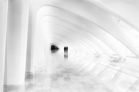 Couple in Museum Hallway