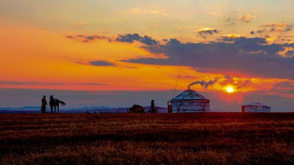 Morning Song over the Grassland