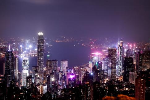 Victoria Harbour at night