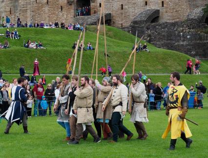 Jousters on parade