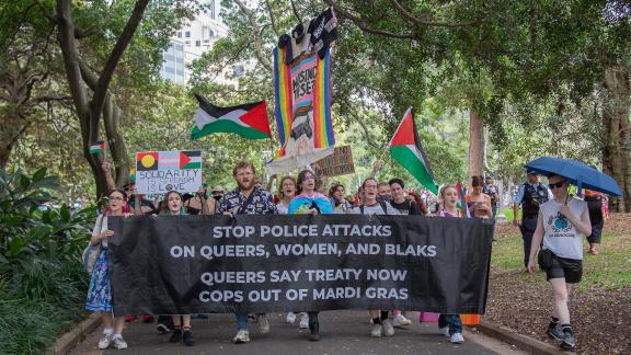 Protest on Mardi Gras