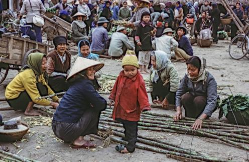 Child in market