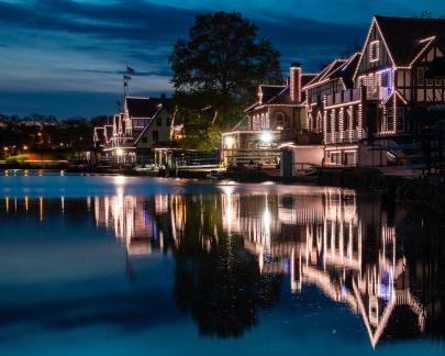 Boathouse Row at Twilight 4150