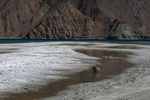 Pangong with rock