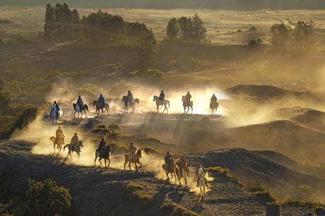 A offroad horse race