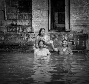 Bathing in the Ganges