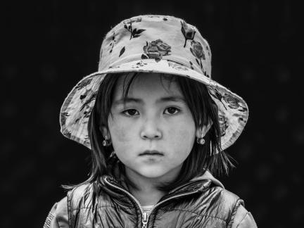 SAD LITTLE KYRGYZ GIRL