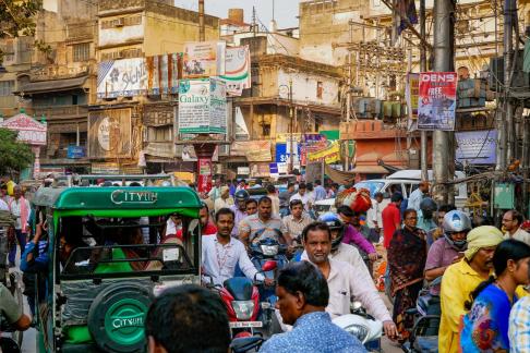 Peak hour in Varanasi