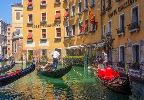 Gondolas in Golden Light