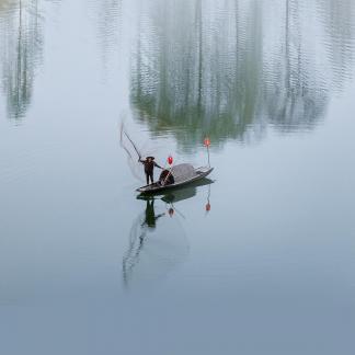 The Fisherman on the Lake