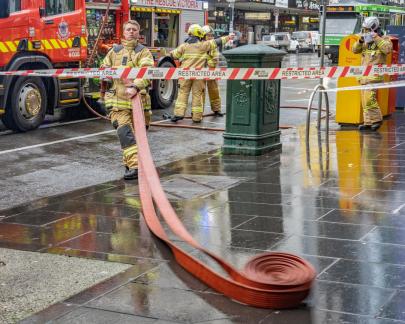 Laying out the hose