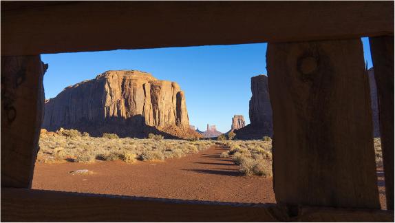 Mmt Valley Thru Old Cabin Window