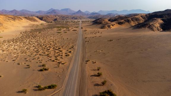 Traffic jam in Namibia