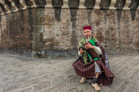 STREET ARTIST PLAYING MUSIC IN ROME