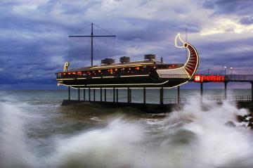 Storm in Yalta Crimea