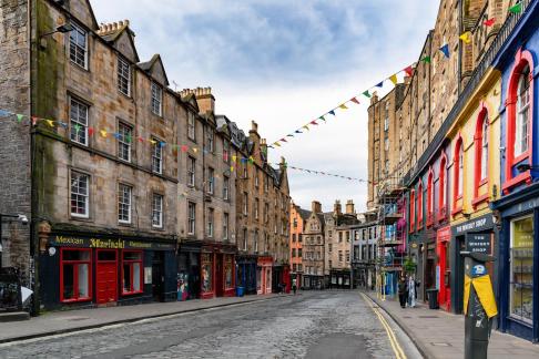 Colourful shops Edinburgh