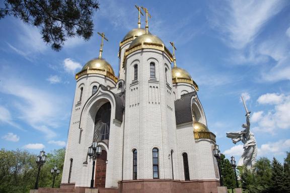 Temple on Mamayev Kurgan Temple on Mamayev Kurgan