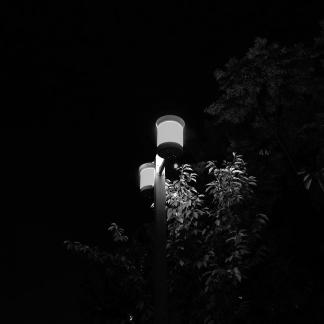 Street lamps on the street Street lamps on the street