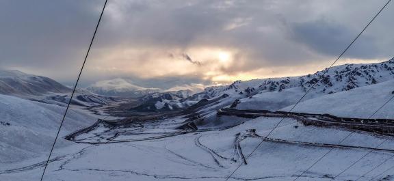 Snowy Mountain Golden Light 2