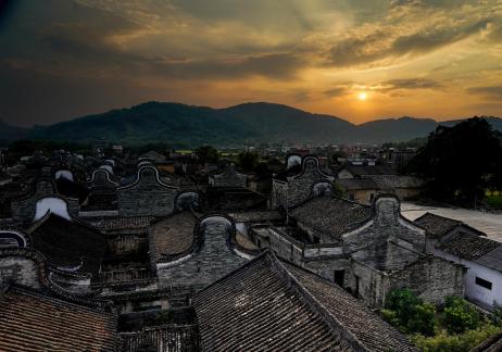 Dusk in Shangyue Ancient Village