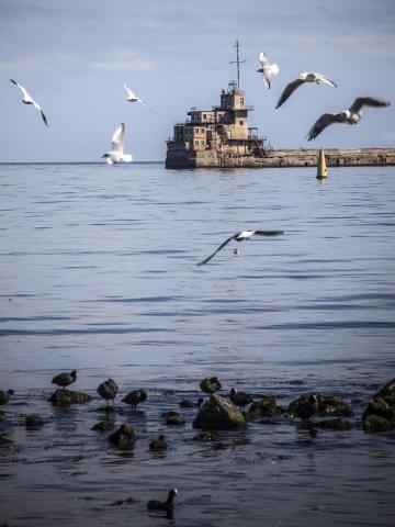 Lighthouse in Feodosia Crimea