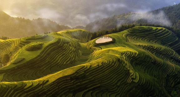 Mountain top terraced house