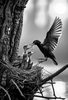 River bird Raising children