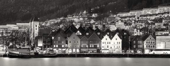 Bryggen At Night