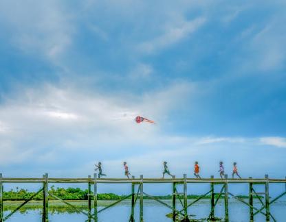 Playing kites