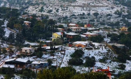 After snow in Athens