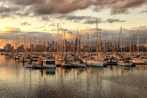 Marina at dusk