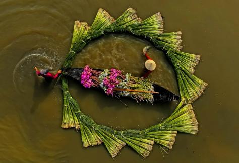 Vietnamese Rural Flower Boat