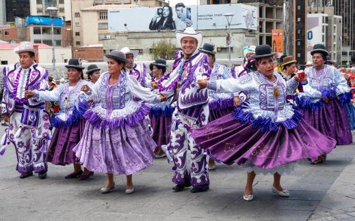 Purple dancing