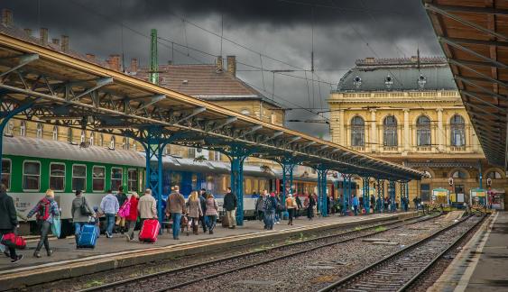 Arriving at Keleti