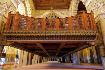 Prayer hall of Hassan II Mosque