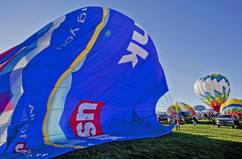 Big Blue Balloon Rising