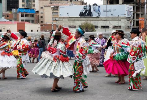 Bolivian street party