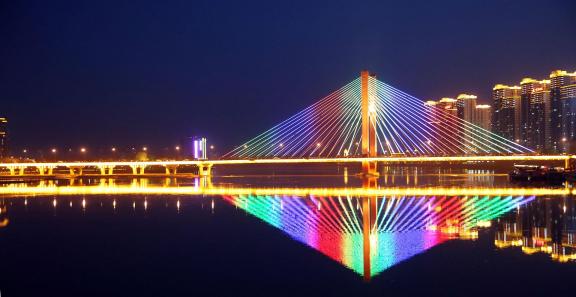 Night Beauty River Bridge