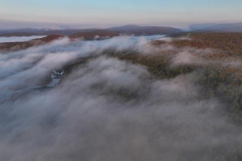 Cloud autumn mountain