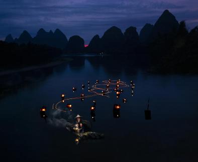 Shrimp lantern fisherman