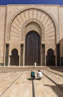 Tourist at Hassan II Mosque