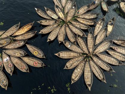 Sampan mooring at Dhaka