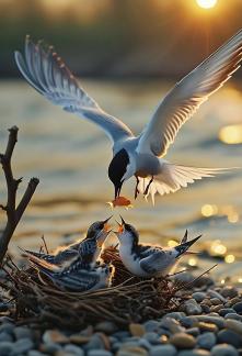 Terns breed offspring 2