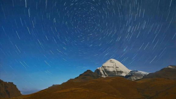 The starry sky of Mount Kailash